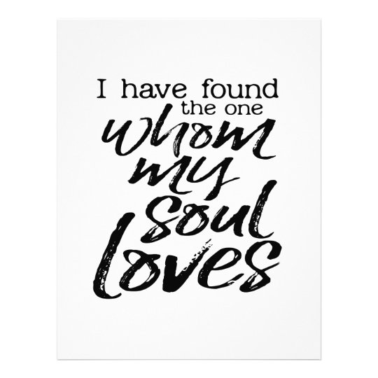 I have found the one whom my soul loves letterhead