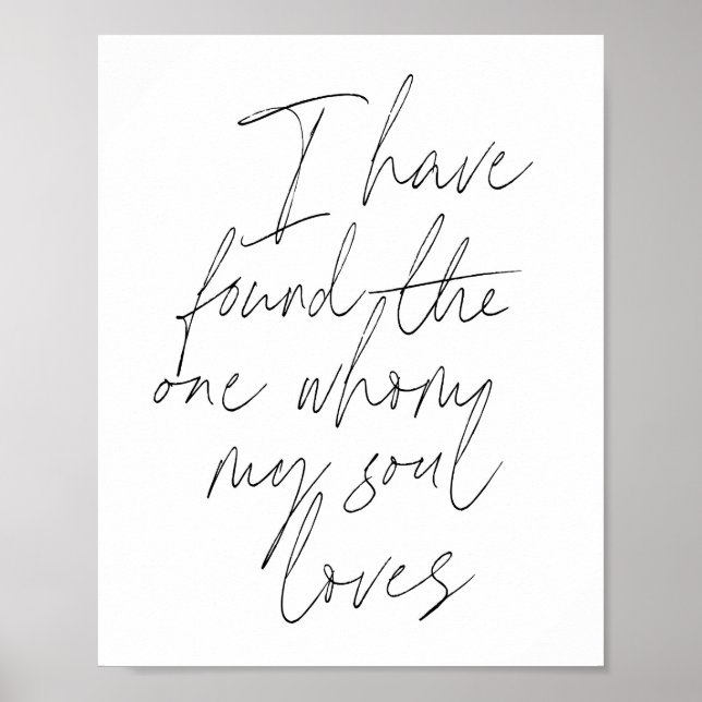 I have found the one whom my soul loves Script Poster (Front)