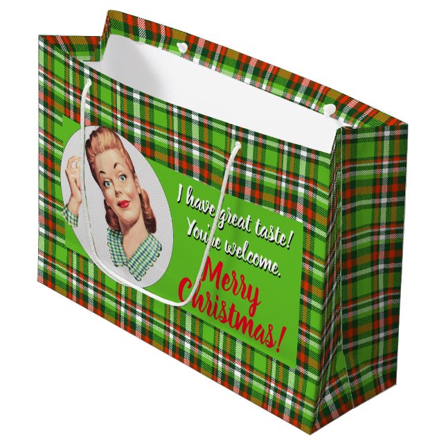 I have great taste. You're welcome. Xmas Gift Bag (Front Angled)