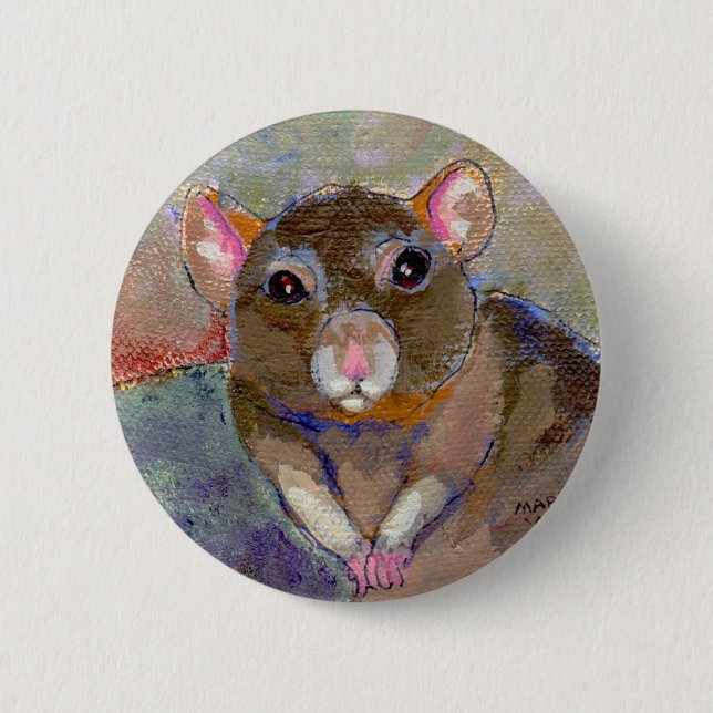 I Have Issues - fun sensitive pet rat painting art 2 Inch Round Button (Front)