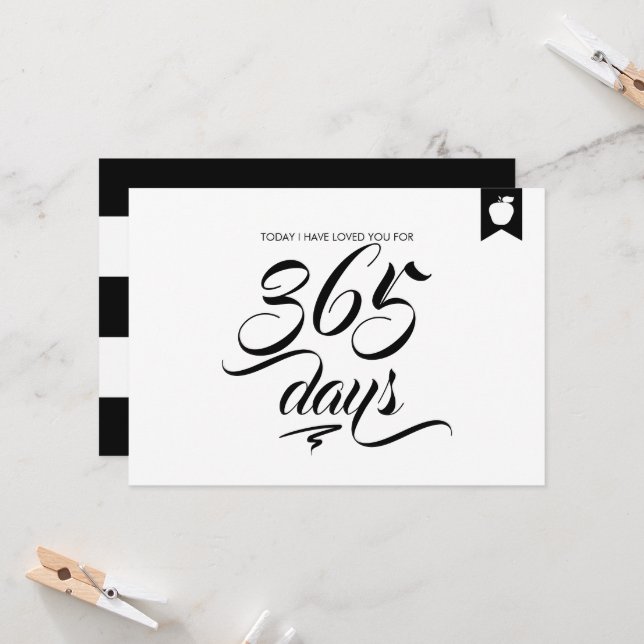 I Have Loved You For Days Anniversary Love Card (Front/Back In Situ)