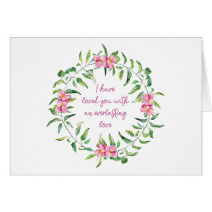 I have loved you Pink flowers Parakaleo note card