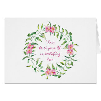 I have loved you Pink flowers Parakaleo note card