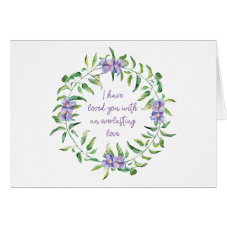 I have loved you Purple flower Parakaleo note card