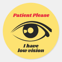 I have Low Vision Yellow Button
