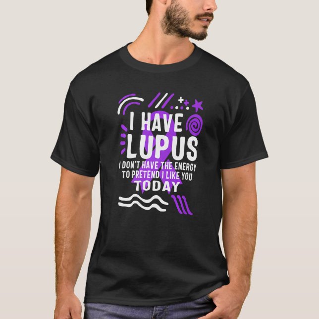 I Have Lupus Awareness Month Strong Warrior Purple T-Shirt (Front)