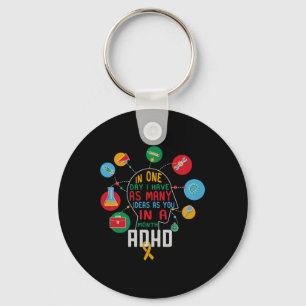 I Have Many Ideas Adhd Awareness Comfort Colours A Keychain