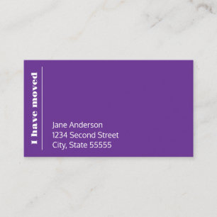 I Have Moved Custom Purple Moving Announcement