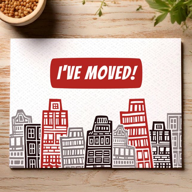 I have moved new address moving announcement  postcard (Creator Uploaded)
