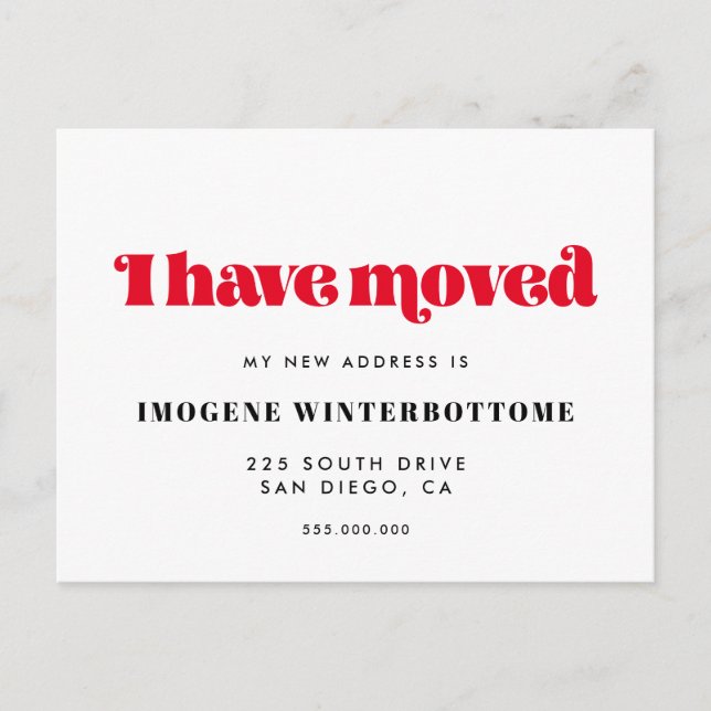I have moved Retro moving announcement (Front)