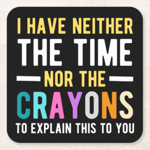 i have neither the time nor the crayons to explain square paper coaster
