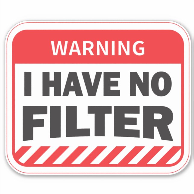 i have no filter sticker (Front)