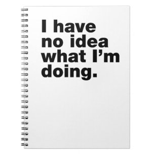 I have no idea what I’m doing Notebook