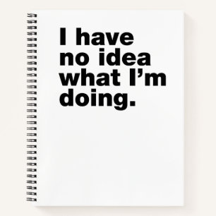 I have no idea what I'm doing Notebook