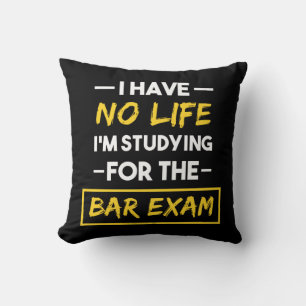 I Have No Life I'm Studying for the Bar Exam Throw Pillow