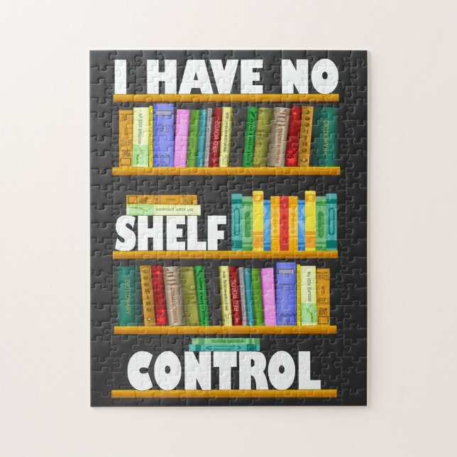 i have no shelf control, reading lover T-Shirt Jigsaw Puzzle (Vertical)