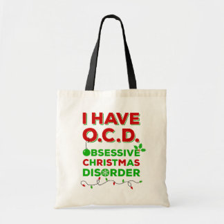 I Have OCD Obsessive Christmas Disorder Tote Bags
