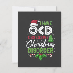I Have Ocd Obsessive Christmas Disorder Xmas Thank You Card