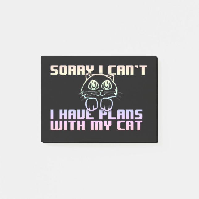 I have planes with my cat post-it notes (Front)