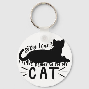 I Have Plans with My Cat Keychain