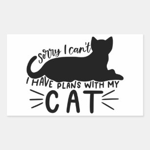 I Have Plans with My Cat Sticker