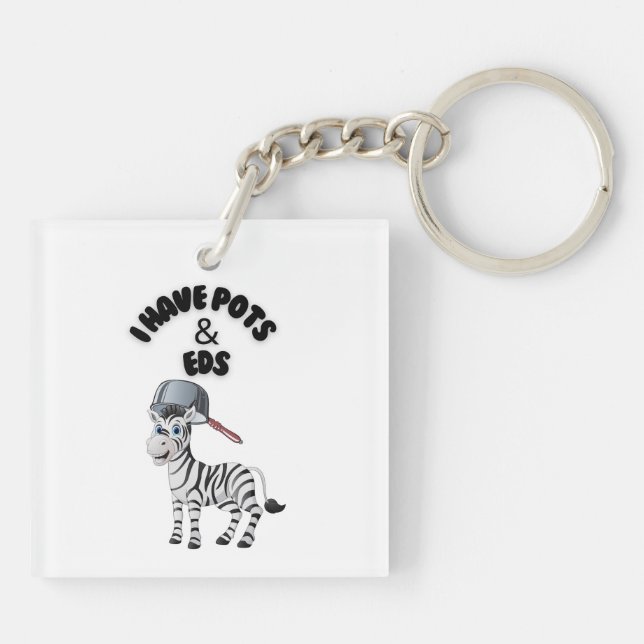 I Have POTS & EDS Keychain (Back)