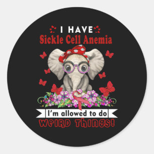 I have Sickle Cell Anemia Awareness Classic Round Sticker