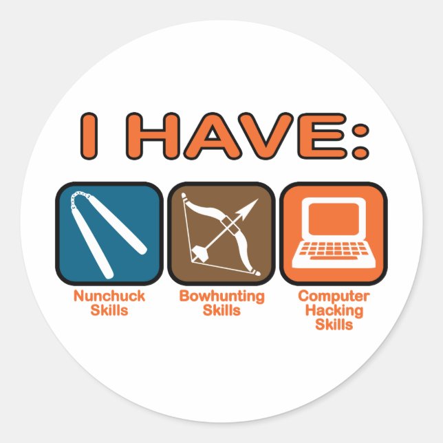 I Have Skills Napoleon Dynamite Classic Round Sticker (Front)