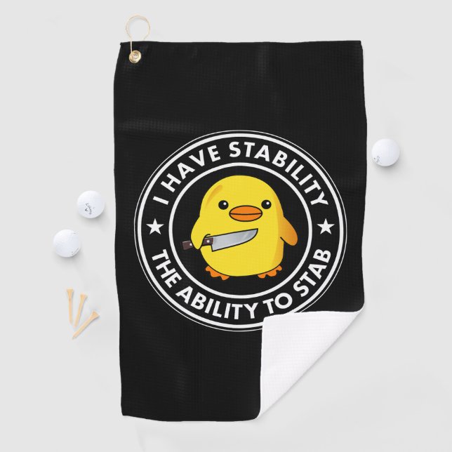 I Have Stability Ability To Stab Funny Golf Towel (InSitu)