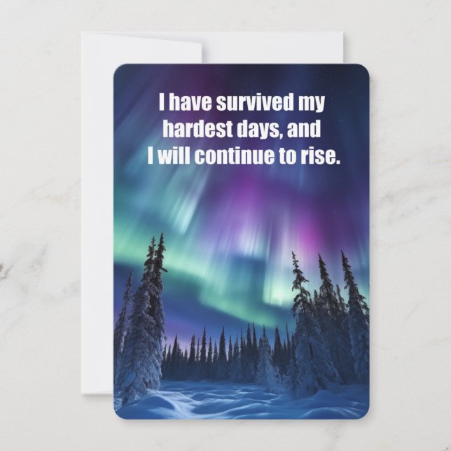 I Have Survived My Hardest Days Invitation (Front)