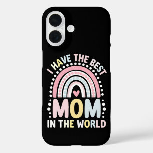 I Have The Best Mom In The World Boho Rainbow iPhone 16 Case