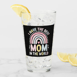 I Have The Best Mom In The World Boho Rainbow Glass