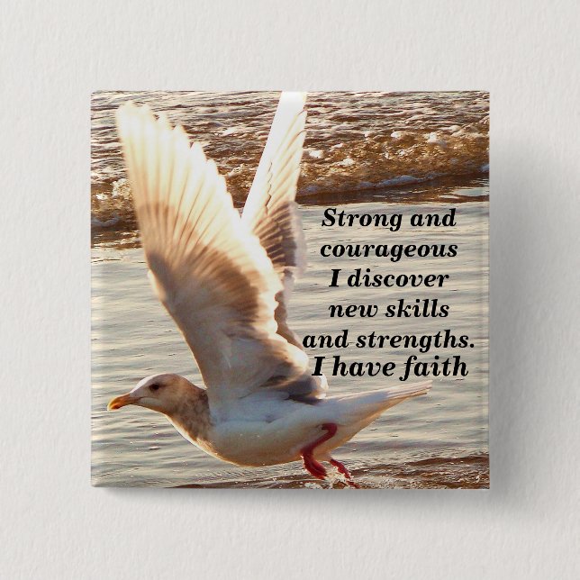 I have the faith_ Button_by Elenne 2 Inch Square Button (Front)