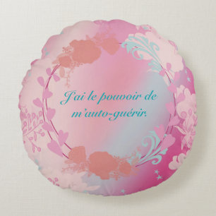 I have the power to heal myself round pillow