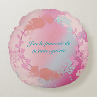 I have the power to heal myself round pillow