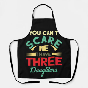I have three 3 daughters vintage Dad Father's Day Apron