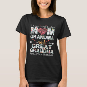 I Have Three Titles Mom Grandma And Great Grandma T-Shirt
