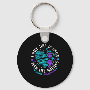 I Have Time To Listen Heart Suicide Prevention Sem Keychain