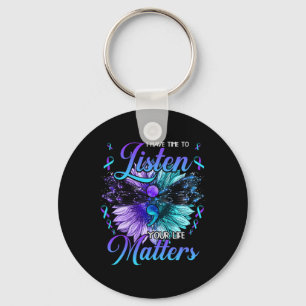 I Have Time to Listen Suicide Prevention Awareness Keychain