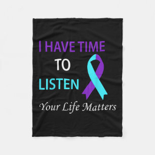 I Have Time To Listen Your Life Is S Fleece Blanket