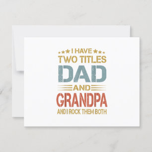 I Have Two Titles Dad And Grandpa Father's Day Gra RSVP Card