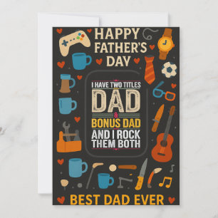 I Have Two Titles Dad I Rock Them Both Father Card