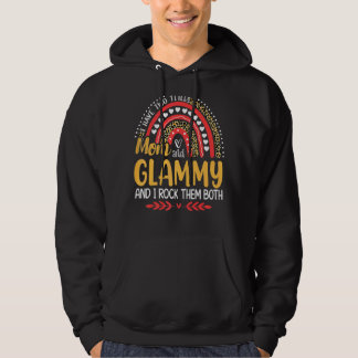 I Have Two Titles Mom And Glammy Leopard Rainbow Hoodie