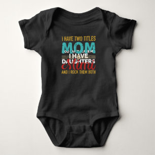 I have two titles mom and mimi grandma t-shirt baby bodysuit