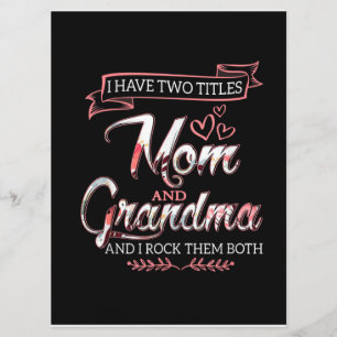 I Have Two Titles Mom, Mother's Day Gift, Love Mom Menu