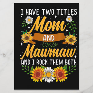 I Have Two Titles Mommy Gift, Mother's Day Gift Menu