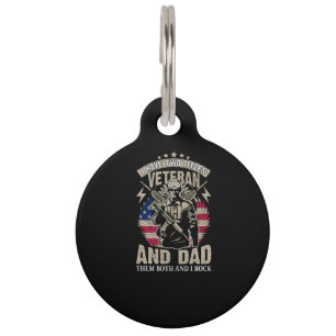 i have two titles veteran and dad and i rock them pet tag