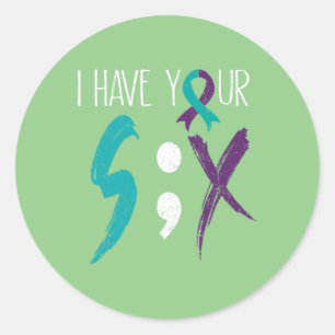 I Have Your Six Military Suicide Prevention Awaren Classic Round Sticker