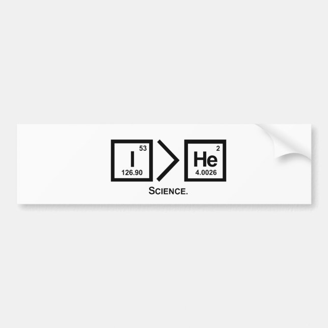 I > He Bumper Sticker (Front)