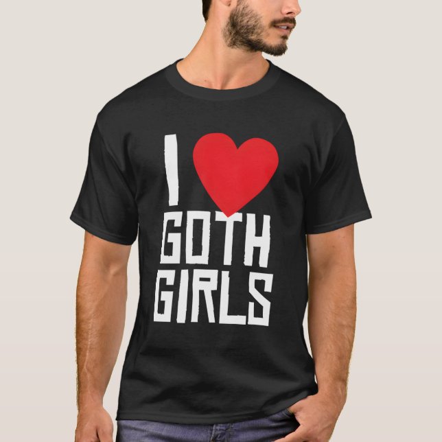 I He Love Goth Emo Gothic T-Shirt (Front)